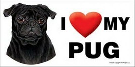 I (Heart) Love my Pug Black Cute Car Fridge Dog Magnet 4x8 USA NEW Water... - £5.31 GBP