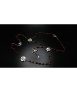 Vintage Pope John Paul II Red Bead Rosary - £9.34 GBP