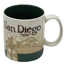 San Diego Starbuck Mug 16 Fl Oz  2011 Collector Series Ceramic Green White Tan - £32.38 GBP