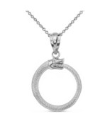 925 Sterling Silver Egyptian Alchemy Ouroboros Snake Pendant Necklace - £26.16 GBP+