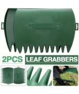 2 x Leaf Grabber Collector Handheld Grabs Gather Leaves Garden Scoops On... - £18.91 GBP