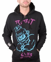 Cardboard Robot Nero Viola Verde Blu Club Life&#39;s Un Bitch Felpa con Capp... - $33.66