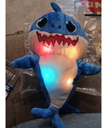 Baby Shark 12&quot; Singing Blue Daddy Shark Plush Sings Song Works Lights Up... - $9.90