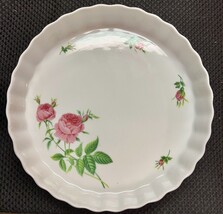 Gorgeous Christineholm Quiche Pan with Pink roses - $419.04 MXN