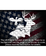 Deer Fish Duck Trees Silhouette Hunter Window Vinyl Decal US Made And Sold - $6.72 - $15.63