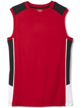 French Toast Boys Sleeveless Muscle Tee Colorblocked Moisture Wicking, Sz 4 RED - £6.75 GBP
