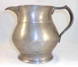 Antique 6 1/2&quot; Open-top Pewter Pitcher Applied Handle and Spout T. D. Bo... - £141.48 GBP