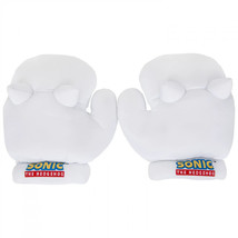 Sonic the Hedgehog Knuckles Cosplay Plush Gloves White 1 Pair Sega Licensed NEW - $23.33