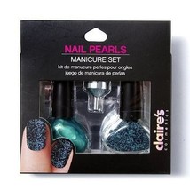 Claire&#39;s Nail Pearls Manicure Set , Blue Pearls - £11.84 GBP