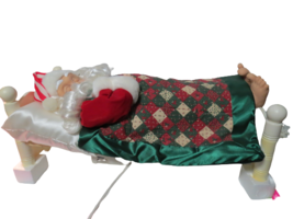 Vtg 1992 Telco Sleeping Santa Claus Snoring Whistling Animated Motion Ettes - £39.56 GBP