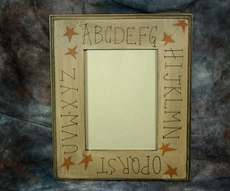 Country Primitive Wooden ABC Photo Frame 5x7 - $12.98