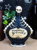 Witchcraft Mad Doctor Skeleton Spine Ribs Powdered Bones Skull Potion Bottle - £18.08 GBP