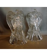 Pair of 7 inch St. George Crystal Angel Tapered Candleholders ~ USA Made. - £14.34 GBP