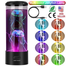 Jellyfish Lava Lamp Aquarium LED Lighting Fish Tank Mood Lamp Night Light Decor - £38.31 GBP