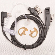 Surveillance Headset Earpiece Ptt Mic + Earmolds For Motorola 2-Pin Radio - $29.99