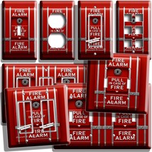 FUNNY RED FIRE ALARM LIGHT SWITCH OUTLET WALL PLATE GAME ROOM MAN CAVE B... - $9.99+