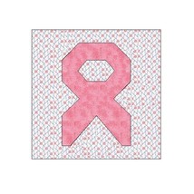 Cancer Ribbon Paper Piecing Quilt Block Pattern  084 A - $2.75