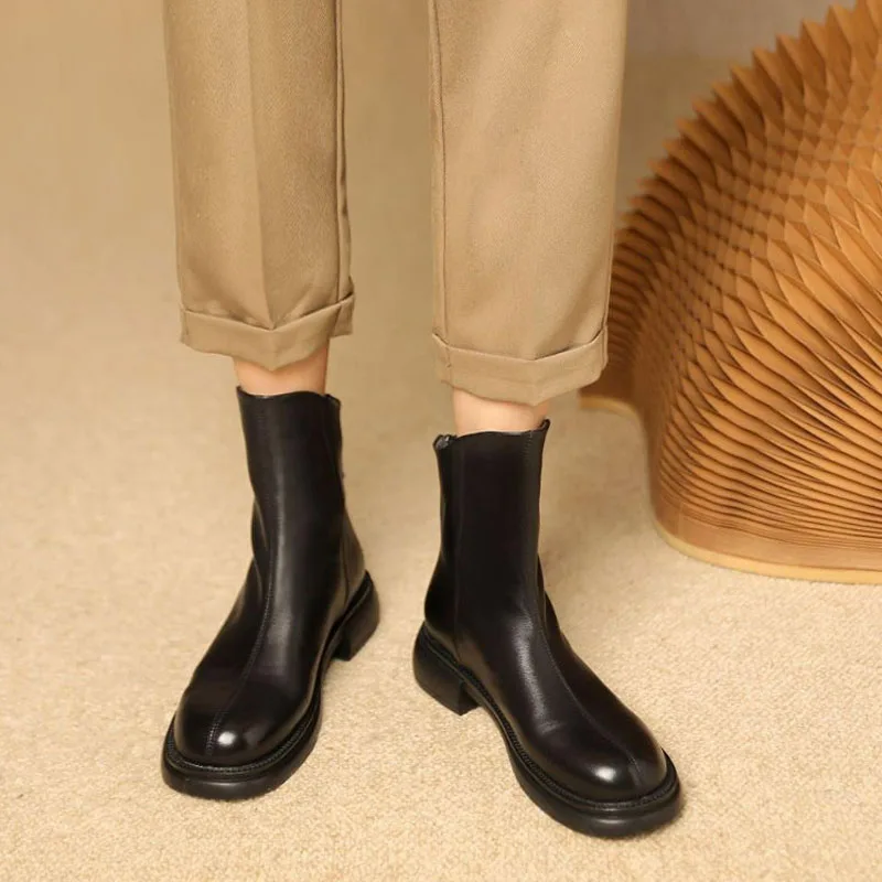 2024 Autumn Winter Thick Soled Chelsea Boots Women Western boy Boots Platform  S - £97.79 GBP