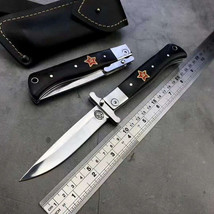 Russian Finka NKVD KGB Black Outdoor Survival 440C Tactical Folding Knife - $628.73 MXN
