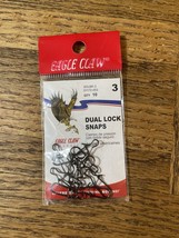 Eagle Claw Dual Lock Snaps Size 3-Brand New-SHIPS N 24 HOURS - £9.40 GBP