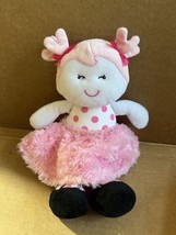 Baby Starters Snuggle Buddy Plush Doll Pink Ballerina Polka Dots Stuffed lovey - £12.60 GBP