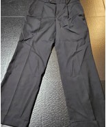 Stafford Black Pleated Dress Pants Slash Pockets Straight Leg Mens Size ... - £9.81 GBP