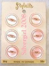 Stylrite Vintage Pretty Pink Pearly Round Buttons - $5.99
