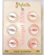 Stylrite Vintage Pretty Pink Pearly Round Buttons - £4.82 GBP