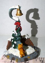 Cobblestone Corners Christmas Village Town Square Bell and Dog Decorative 2001 - £17.34 GBP