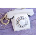 VINTAGE SOVIET USSR RUSSIAN ROTARY DIAL  PHONE TELEPHONE WHITE  COLOR TA 68 - $40.32 CAD