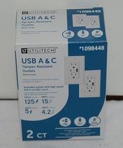 Utilitech 1098448 USB A C Tamper Resistant Outlets 2 Pack image 4