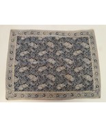 Pottery Barn Pillow Cover Sham Blue and Beige Floral 23&quot; x 30&quot; - $29.27 CAD