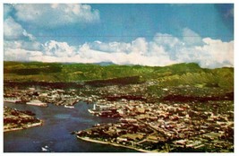 Aerial View of Honolulu on the Island of Oahu Hawaii Postcard - £7.53 GBP