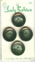 Lady Fashion Vintage Green 2 Tone Buttons - £3.98 GBP