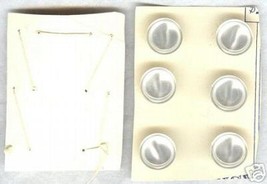 Set of 6 Vintage Pearly Look White Shank Buttons - $3.99