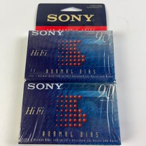 Sony HF Normal Bias 2 Pack 90 Minutes Audio Cassette Tape Blank Brand New - £9.76 GBP