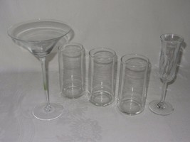 Lot of Vintage Various Drinking Glasses Krosno Large Martini Swirl Liqueur Clear - £19.77 GBP