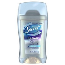 Secret Outlast Invisible Solid Women&#39;s Deodorant Shower Fresh Scent, 2.6 oz 0621 - £6.78 GBP