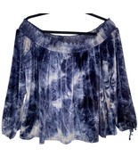 American Eagle Outfitter Off Shoulder Top Womens L Marble Velvet Smock S... - £12.91 GBP