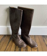 Frye Riding Boots Women&#39;s 6.5 Brown &quot;Melissa&quot; Button Back Zip Leather - $944.80 MXN