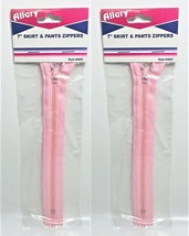 LOT OF 2 Allary Style #4862 Skirt & Pants Zippers, 7 Inch, PINK - $7.88