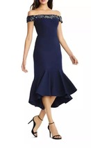 AIDAN MATTOX Off Shoulder DRESS Size: 2 New SHIP FREE Embellished Evening - £315.74 GBP