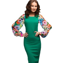 Winter fashion dresses womens work wear casual office dress floral sexy - $21.99