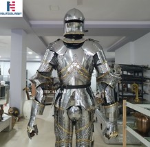 NauticalMart German Gothic Suit of Armor 15th Century Combat Full Body Armour - £798.55 GBP
