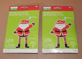 Christmas Wooden Activity Kits 6+ Creatology 14pc Makes 2 Ornament Santa... - £4.65 GBP