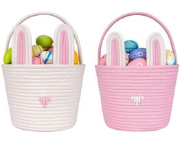 CubesLand 2PC Easter Empty Bunny Baskets Set w/ Handle for Egg Hunt Kids... - $44.08