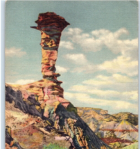 Eagle Nest Rock Petrified Forest Postcard Linen Vintage Arizona Desert N... - $12.95