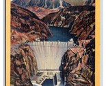 Downstream Face Boulder Dam Nevada NV UNP Linen Postcard S13 - $4.03
