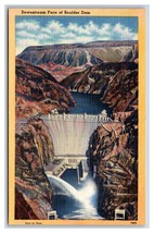 Downstream Face Boulder Dam Nevada NV UNP Linen Postcard S13 - £3.24 GBP