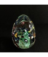 Vintage Art Deco Mid Century Art Abstract Egg Shape Large Paperweight St... - $155.12